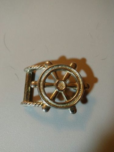1 3/4&quot; Silver Tone Boat Marine Steering Wheel Belt Buckle - $3.60
