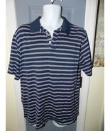 Vineyard Vines Navy Blue/White Triple Striped Polo SS Shirt Size M Men&#39;s - £17.22 GBP