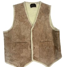 VTG Suede Originals by Altman M Cowhide Split Leather Shearling Beige Ve... - $66.83