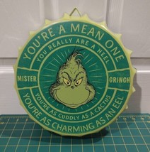 Mister Grinch 12&quot; Tin Metal Hanging Sign  - £19.32 GBP