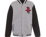 NBA Houston Rockets  Reversible Full Snap Fleece Jacket JHD 2 Front Logo... - £93.81 GBP