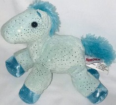 Aurora World Blue Sparkly Horse/Pony plush/beany - 7&quot; - £7.06 GBP