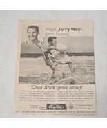  Chap Stick When Jerry West Goes Fishing Print Ad 1963  - $9.98