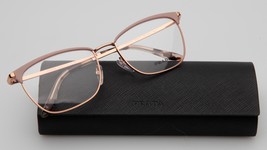 New Prada Vpr 57W YEP-1O1 Pink Gold Eyeglasses Frame 55-17-140 B40mm Italy - £111.62 GBP