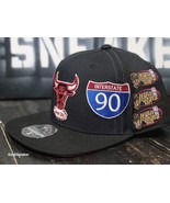 Mitchell &amp; Ness Dynasty Fitted Chicago Bulls 3 Champions Black Hat Men 7... - £27.82 GBP
