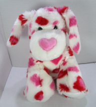 Build A Bear Original Hearts Fur You Valentine Pink Nose Red Puppy Dog 11&quot; - £16.63 GBP