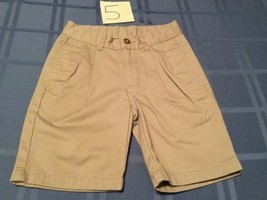 Boys Size 5 Izod shorts uniform khaki pleated front - $12.59