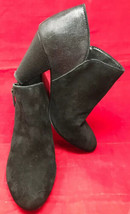 GIANNI BINI 9M Women Suede Side Zip Up Ankle Fashion Boots Black EUC - £23.45 GBP