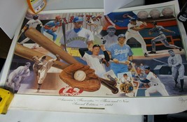 1992 &quot;Then and Now&quot; Nabisco Co Baseball Greats 20x30 poster - £19.38 GBP