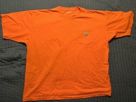 Carhartt Shirt Sleeve Pocket T Shirt 2XL XXL Orange - £7.91 GBP