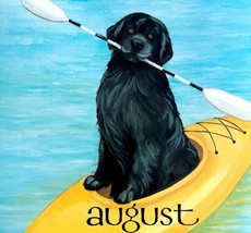 Newfoundland Kayak August Dog Days Poster Calendar 14 x 11&quot; Art Leigh DW... - £24.22 GBP