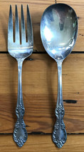 Set Lair 2 Vtg Antique Original Rogers Silverplate Serving Spoon Fork - $1,000.00