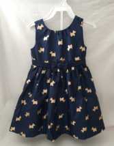 2 NWT Gymboree Girls Size 3T Navy Gold Scottie Dog Party Dress Sleeveless Twins - £34.24 GBP