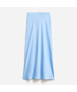 New J Crew Women Midi Slip Gwyneth Skirt Sz XL Light Blue A-line Elastic... - $49.99