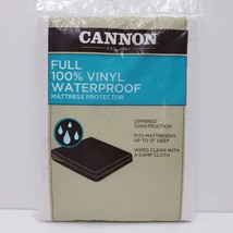 Cannon Full Waterproof Mattress Protector 54&quot;x75&quot; Zippered 100% Vinyl New - £15.56 GBP