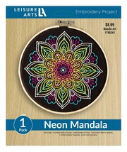 Leisure Arts Neon Mandala 6 Inch Embroidery Kit 49808 - $233.33 MXN
