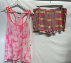 Joe Boxer Tie Dye 2 PC Set Shorts Tank Top Racerback Beach, Lounge, Sleep NEW XL - £14.24 GBP