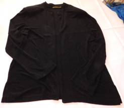 Picadilly Fashions Women&#39;s Long Sleeve shirt top Open Front Size M Medium Black - $15.43