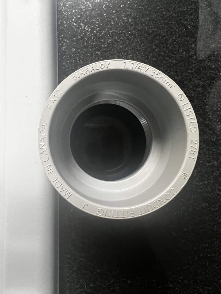 80 -Pack 1 1/4&quot; Gray PVC Conduit Female Adapter KRALOY FA12 (622454780736) - $48.62