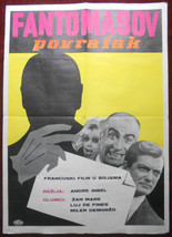 1965 Original Movie Poster Fantômas Fantomas Unleashed Hunebel France Comedy - £49.21 GBP