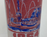 1964 - 1965 New York Worlds Fair Glass POOL OF INDUSTRY - Red White &amp; Bl... - $19.79