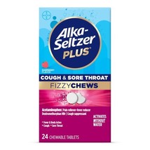 Alka-seltzer Plus Cough &amp; Sore*08/2026* Throat Fizzy Chews, No Water Nee... - $255.36 MXN