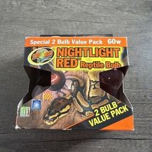 Zoo Med Nightlight Reptile Bulb, 60-watt, Red For Reptile Terrarium - $370.57 MXN