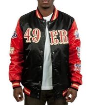  NFL San Francisco 49ers Satin Lettermen Bomber Style Varsity Jacket - £119.89 GBP