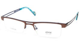 New Etnia Barcelona QUEBEC-BR/BL BROWN/BLUE Eyeglasses 50-18-140 B27mm Spain - £76.73 GBP