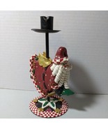 Ceramic HO HO HO Santa Clause Holiday Candle Stick Holder  - $17.81
