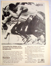 1984 Xerox Ad Athletes at the Olympics Won&#39;t Be Slowed Down By Paperwork - £6.27 GBP