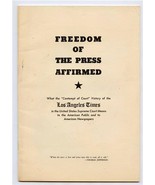Freedom Of The Press Affirmed Los Angeles Times Victory U S Supreme Cour... - £37.38 GBP