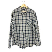 LRG Plaid button up shirt XL mens woven long sleeve top collared K122016 - £36.55 GBP