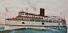 Norwich Line Steamer Ship Postcard City Of Lowell Steamboat Boat 1909 Germany - £14.95 GBP