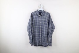 Vintage 90s J Crew Mens Medium Faded Seersucker Collared Button Down Shirt Plaid - $59.35