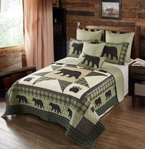 Green/White Virah Bella 3 Pc. King Lodge Quilt Bedding Set With Decorative - $116.93