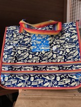 Shinkansen Lesson Bag Flat Waterproof Blue A4size - $43.00