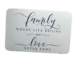 Greenbrier  Placement/Napperon 12x18”-Family Where Life Begins/Love Neve... - $8.79