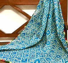 Multicolor Jaipuri print Dupatta Indian Cotton Scarf Shawl Indian Fabric  DP1017 - £8.61 GBP