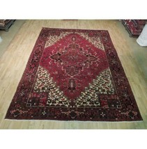 8x11 Authentic Hand Knotted Semi-Antique Wool Rug Red B-73864 * - £1,070.57 GBP