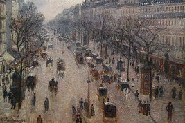 The Boulevard Montmartre on a Winter Morning by Camille Pissarro - Art Print - £17.57 GBP+