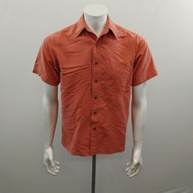 Royal Robbins Short Sleeve Button Up Shirt Men&#39;s size Small Orange Plaid... - $150.53 MXN