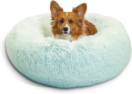 he Original Calming Donut Cat and Dog Bed in Shag Fur Baby Blue, Medium 30x30 - £53.04 GBP