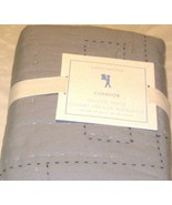Pottery Barn Kids Connor Quilted Sham Grey /Gray Standard Pillow Reverse... - £22.57 GBP