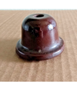 Vintage Porcelain Electrical telephone Cap insulator Brown EUC - £19.19 GBP