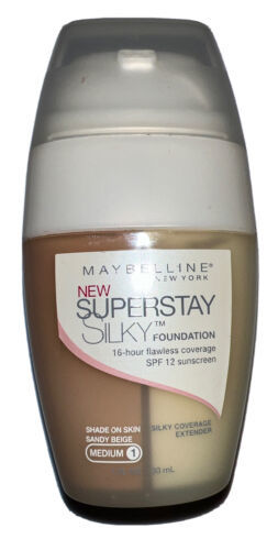 MAYBELLINE SUPERSTAY SILKY FOUNDATION Sandy Beige (Medium 1) New/Sealed - $11.85