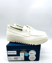 Dr. Scholls Get On Board Platform Boat Shoes- White Canvas, US 10M /EUR 40 - £25.11 GBP