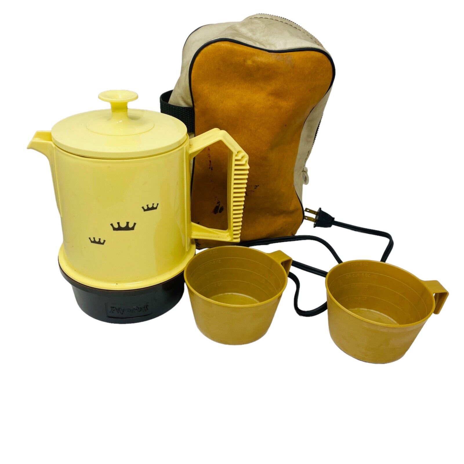 POLY PERK BY REGAL 24 CUP COFFEE PERCOLATOR TOTE BAG 2 CUPS FILTERS