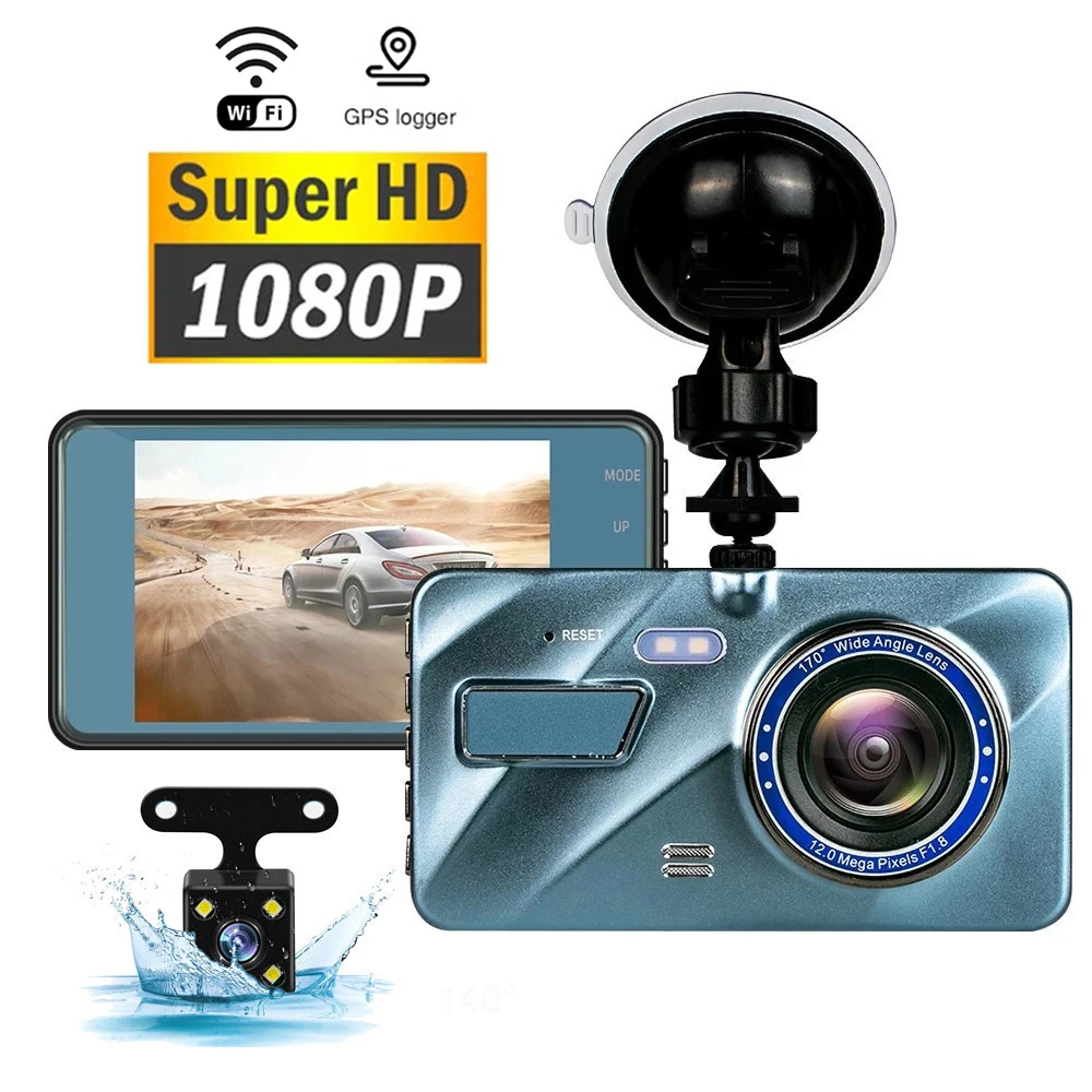 Car DVR WiFi Dash Cam Full HD 1080P Rear View Camera Video Recorder Auto Dashcam - £39.75 GBP+