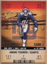 Fleer Authentix 2003 Amani Toomer New York Giants #100      Football - £1.37 GBP